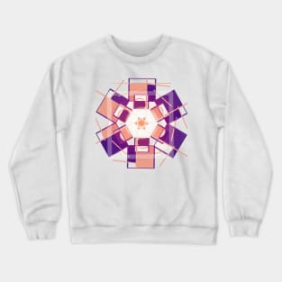 Geometric purple abstract modern Crewneck Sweatshirt